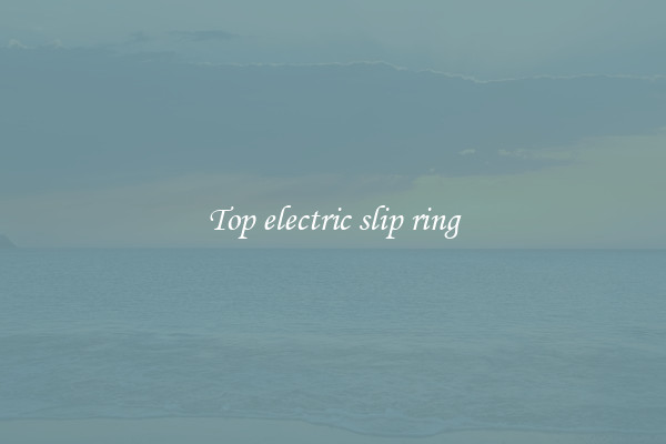 Top electric slip ring