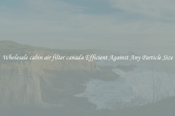 Wholesale cabin air filter canada Efficient Against Any Particle Size