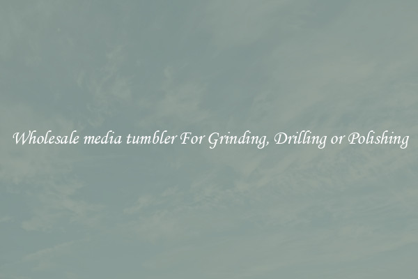 Wholesale media tumbler For Grinding, Drilling or Polishing