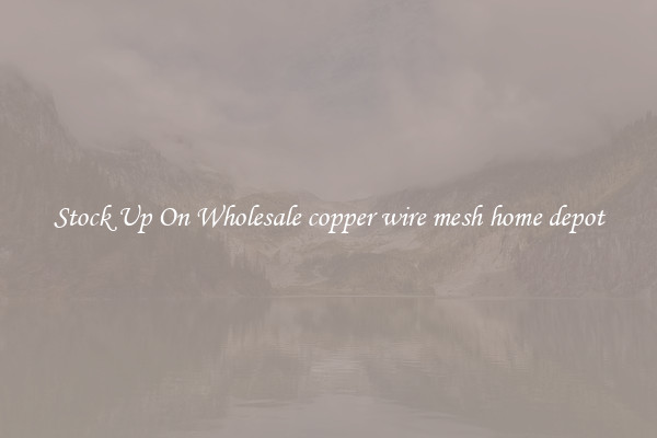 Stock Up On Wholesale copper wire mesh home depot