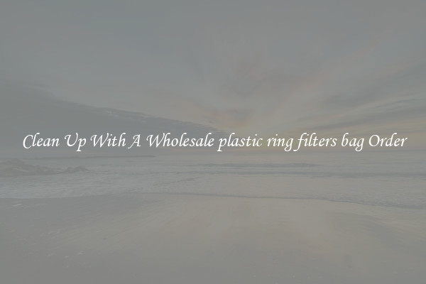 Clean Up With A Wholesale plastic ring filters bag Order