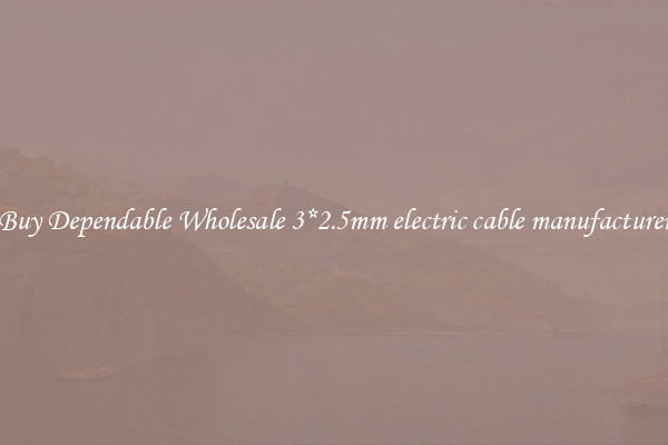 Buy Dependable Wholesale 3*2.5mm electric cable manufacturer