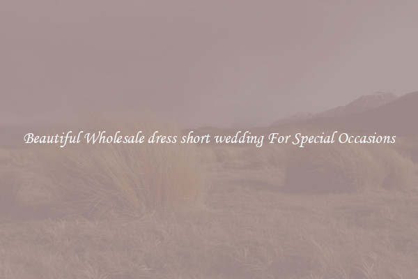 Beautiful Wholesale dress short wedding For Special Occasions
