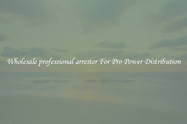 Wholesale professional arrester For Pro Power Distribution