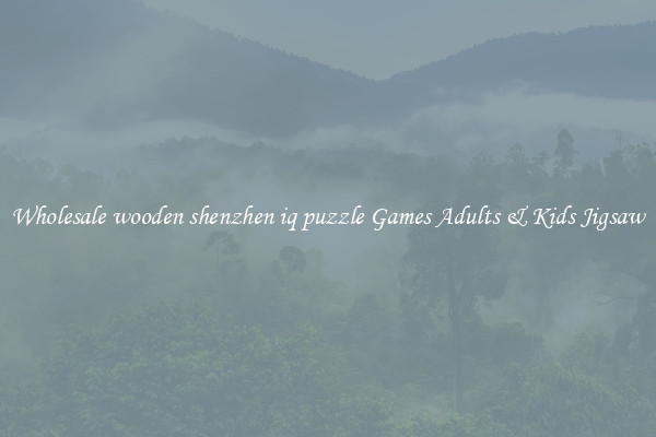 Wholesale wooden shenzhen iq puzzle Games Adults & Kids Jigsaw