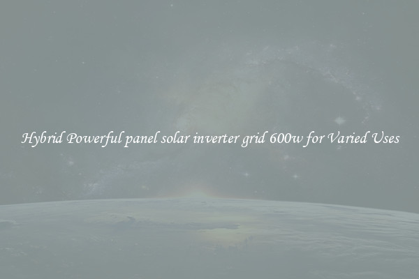 Hybrid Powerful panel solar inverter grid 600w for Varied Uses
