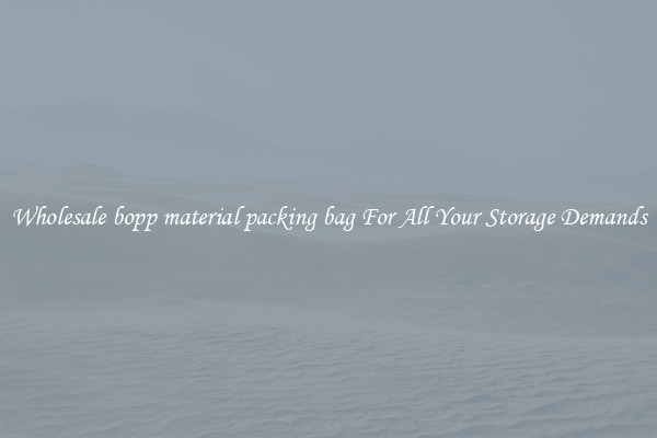 Wholesale bopp material packing bag For All Your Storage Demands