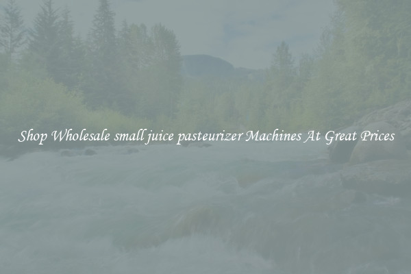 Shop Wholesale small juice pasteurizer Machines At Great Prices