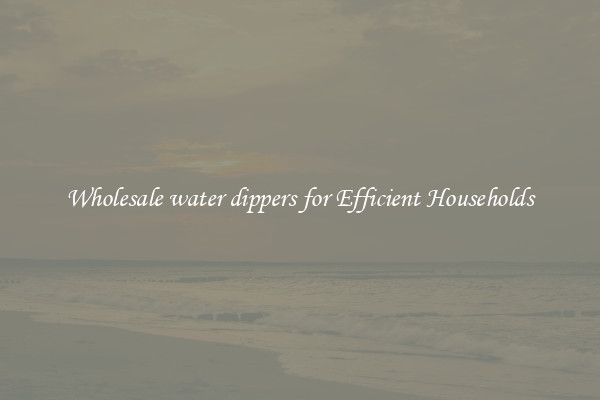 Wholesale water dippers for Efficient Households