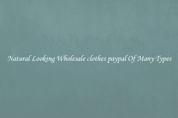 Natural Looking Wholesale clothes paypal Of Many Types
