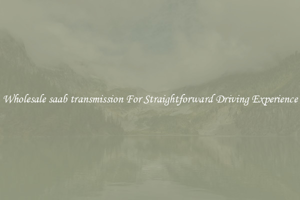 Wholesale saab transmission For Straightforward Driving Experience