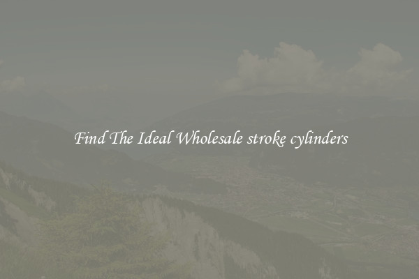 Find The Ideal Wholesale stroke cylinders